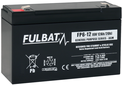 Batterie FP6-12 6V 12Ah - Planetecomobility
